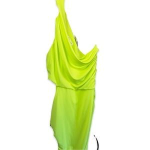 Leith Dress Green Sorbet Neon MIDI Dress